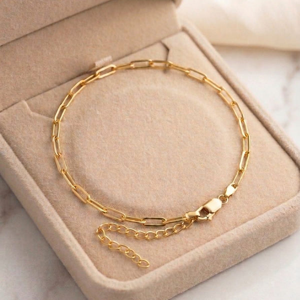 Pulseira Elo Cartier Masculina Banhada em Ouro 18k